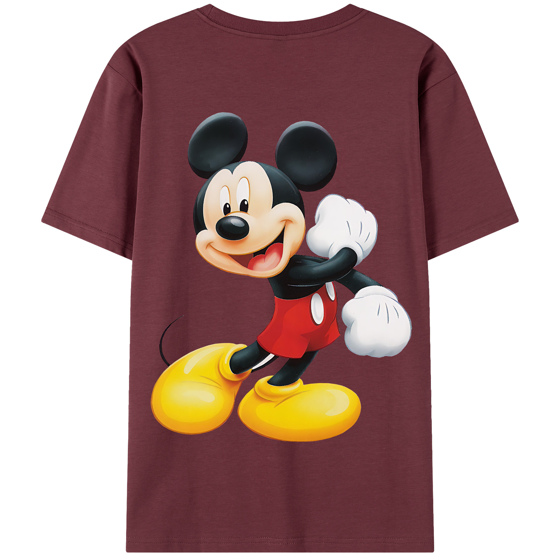 （画像用） ミッキーマウス Mickey Mouse 綿100％半袖Tシャツ（背面プリント）
